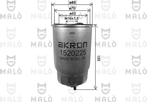 AKRON-MALÒ 1520225 - Filtro carburante www.autoricambit.com