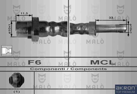 AKRON-MALÒ 8910 - Flessibile del freno www.autoricambit.com