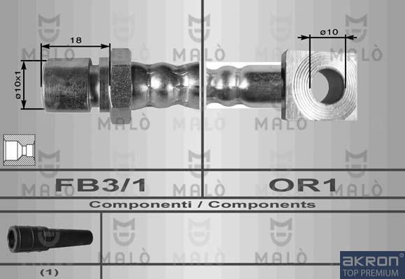 AKRON-MALÒ 8545 - Flessibile del freno www.autoricambit.com