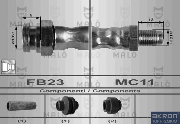 AKRON-MALÒ 8574 - Flessibile del freno www.autoricambit.com
