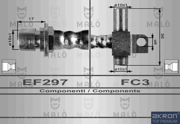 AKRON-MALÒ 8691 - Flessibile del freno www.autoricambit.com