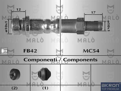 AKRON-MALÒ 8608 - Flessibile del freno www.autoricambit.com
