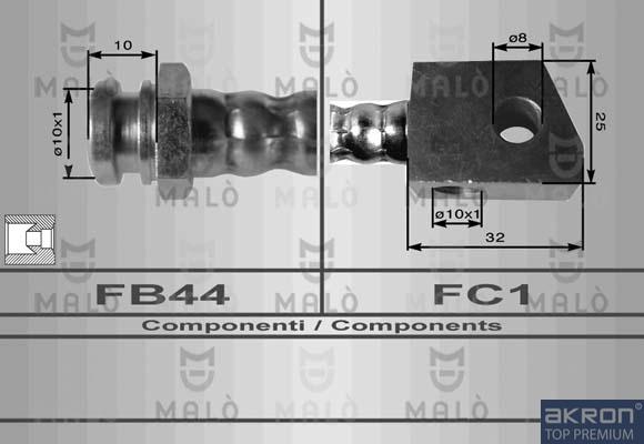 AKRON-MALÒ 8618 - Flessibile del freno www.autoricambit.com