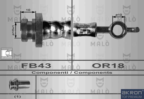 AKRON-MALÒ 8617 - Flessibile del freno www.autoricambit.com