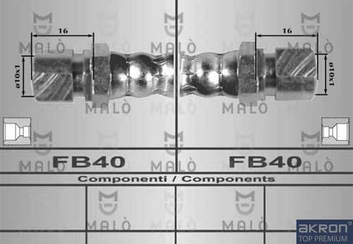 AKRON-MALÒ 8688 - Flessibile del freno www.autoricambit.com