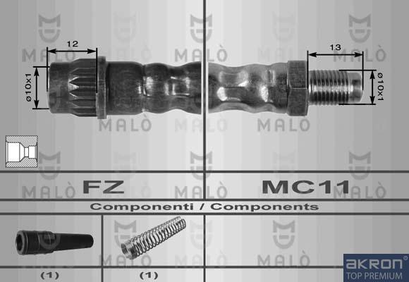 AKRON-MALÒ 8636 - Flessibile del freno www.autoricambit.com