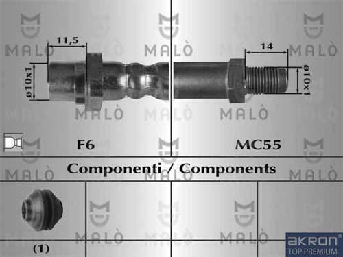 AKRON-MALÒ 80949 - Flessibile del freno www.autoricambit.com