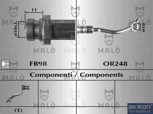 AKRON-MALÒ 80913 - Flessibile del freno www.autoricambit.com