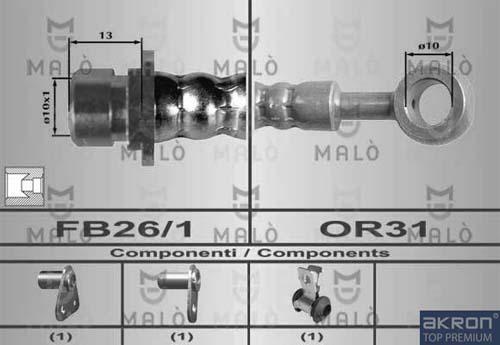 AKRON-MALÒ 80466 - Flessibile del freno www.autoricambit.com