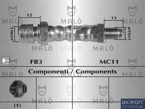 AKRON-MALÒ 80590 - Flessibile del freno www.autoricambit.com