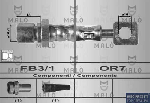 AKRON-MALÒ 80598 - Flessibile del freno www.autoricambit.com
