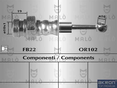 AKRON-MALÒ 80514 - Flessibile del freno www.autoricambit.com