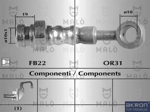 AKRON-MALÒ 80510 - Flessibile del freno www.autoricambit.com
