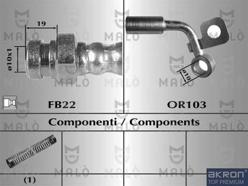 AKRON-MALÒ 80523 - Flessibile del freno www.autoricambit.com