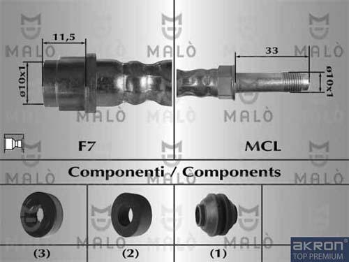 AKRON-MALÒ 80721 - Flessibile del freno www.autoricambit.com
