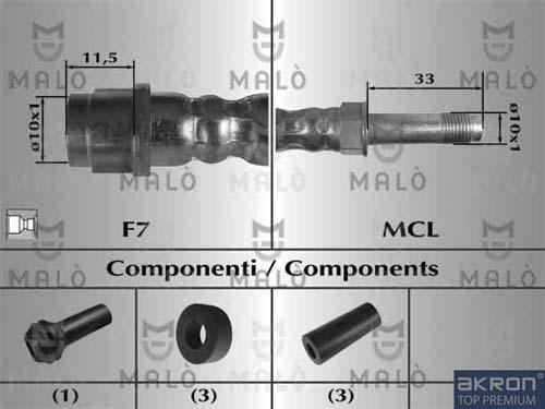 AKRON-MALÒ 80655 - Flessibile del freno www.autoricambit.com