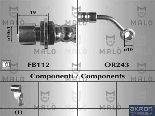 AKRON-MALÒ 80661 - Flessibile del freno www.autoricambit.com