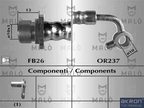 AKRON-MALÒ 80668 - Flessibile del freno www.autoricambit.com