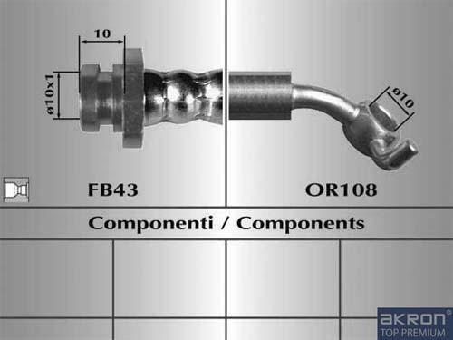 AKRON-MALÒ 80686 - Flessibile del freno www.autoricambit.com