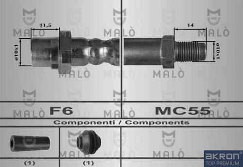 AKRON-MALÒ 80635 - Flessibile del freno www.autoricambit.com