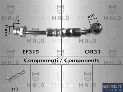 AKRON-MALÒ 80671 - Flessibile del freno www.autoricambit.com