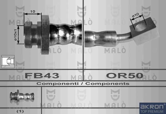 AKRON-MALÒ 80095 - Flessibile del freno www.autoricambit.com