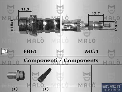 AKRON-MALÒ 80000 - Flessibile del freno www.autoricambit.com