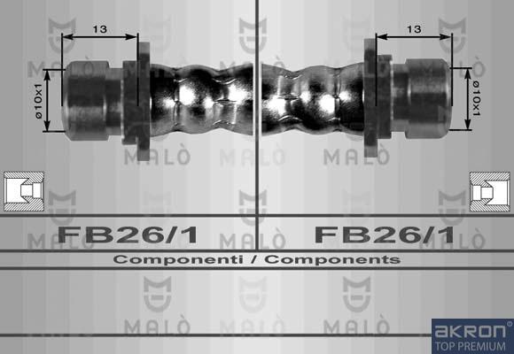 AKRON-MALÒ 80020 - Flessibile del freno www.autoricambit.com