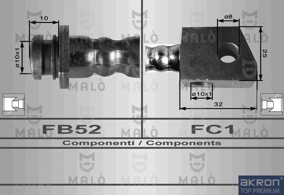 AKRON-MALÒ 80102 - Flessibile del freno www.autoricambit.com