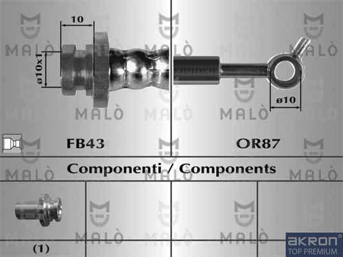 AKRON-MALÒ 80103 - Flessibile del freno www.autoricambit.com