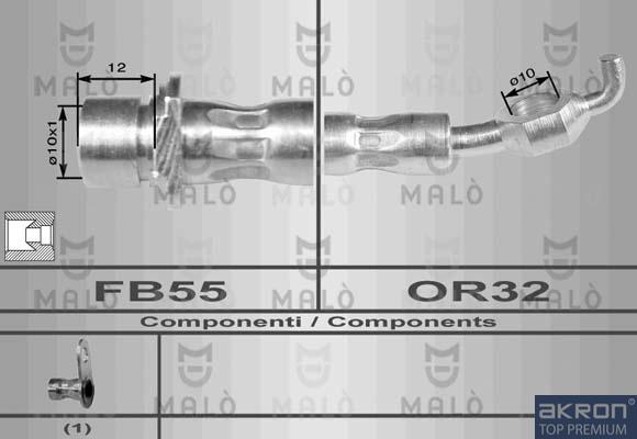 AKRON-MALÒ 8964 - Flessibile del freno www.autoricambit.com