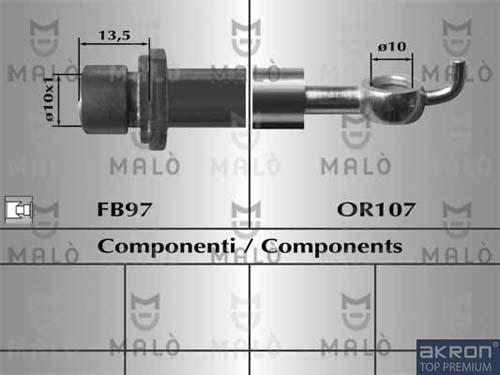 AKRON-MALÒ 80891 - Flessibile del freno www.autoricambit.com