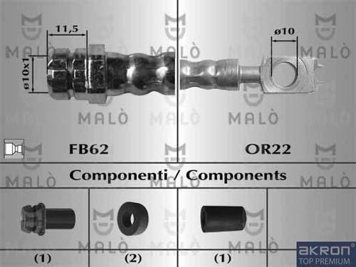 AKRON-MALÒ 80851 - Flessibile del freno www.autoricambit.com