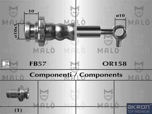 AKRON-MALÒ 80819 - Flessibile del freno www.autoricambit.com