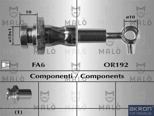 AKRON-MALÒ 80820 - Flessibile del freno www.autoricambit.com