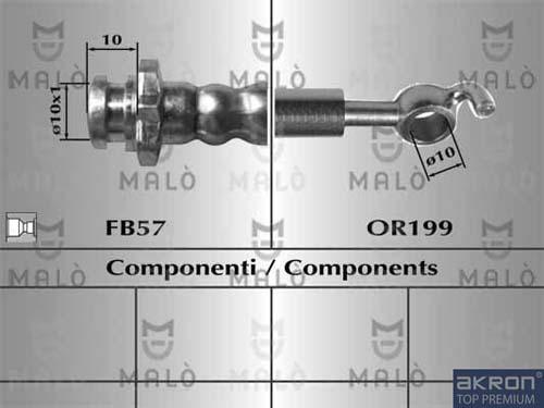 AKRON-MALÒ 80821 - Flessibile del freno www.autoricambit.com