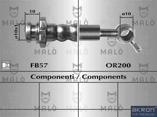 AKRON-MALÒ 80822 - Flessibile del freno www.autoricambit.com