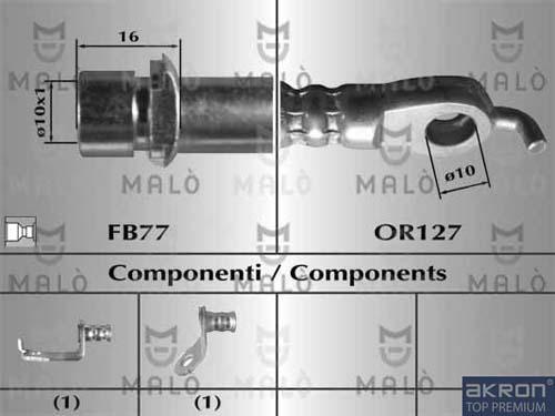 AKRON-MALÒ 80879 - Flessibile del freno www.autoricambit.com