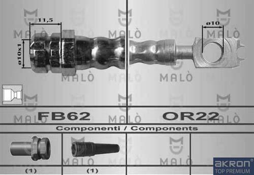 AKRON-MALÒ 80392 - Flessibile del freno www.autoricambit.com