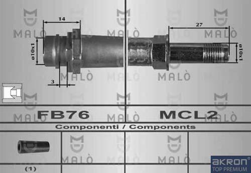 AKRON-MALÒ 80356 - Flessibile del freno www.autoricambit.com