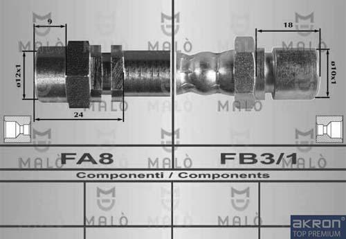 AKRON-MALÒ 80333 - Flessibile del freno www.autoricambit.com