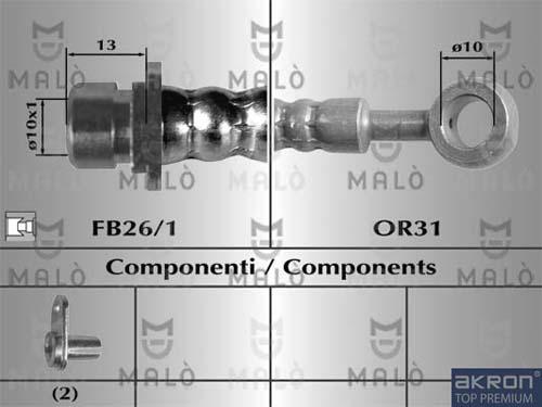 AKRON-MALÒ 80274 - Flessibile del freno www.autoricambit.com