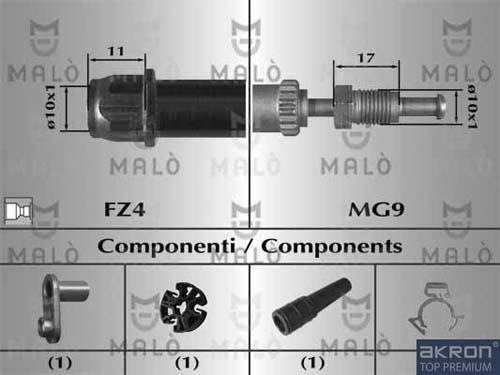 AKRON-MALÒ 80748 - Flessibile del freno www.autoricambit.com