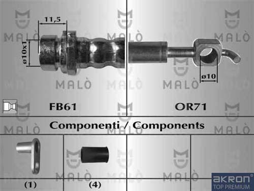 AKRON-MALÒ 80751 - Flessibile del freno www.autoricambit.com