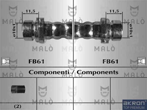 AKRON-MALÒ 80752 - Flessibile del freno www.autoricambit.com