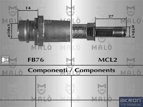 AKRON-MALÒ 80760 - Flessibile del freno www.autoricambit.com