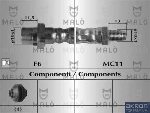 AKRON-MALÒ 80725 - Flessibile del freno www.autoricambit.com