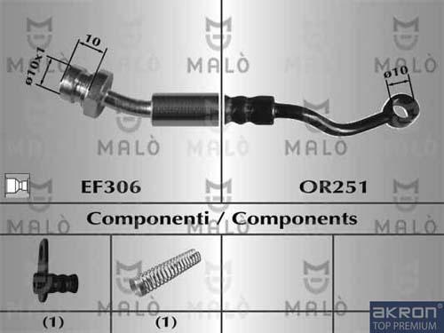 AKRON-MALÒ 80771 - Flessibile del freno www.autoricambit.com