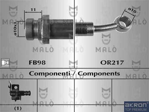 AKRON-MALÒ 80773 - Flessibile del freno www.autoricambit.com
