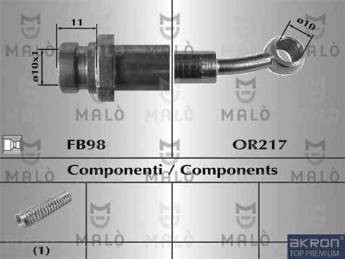 AKRON-MALÒ 80772 - Flessibile del freno www.autoricambit.com